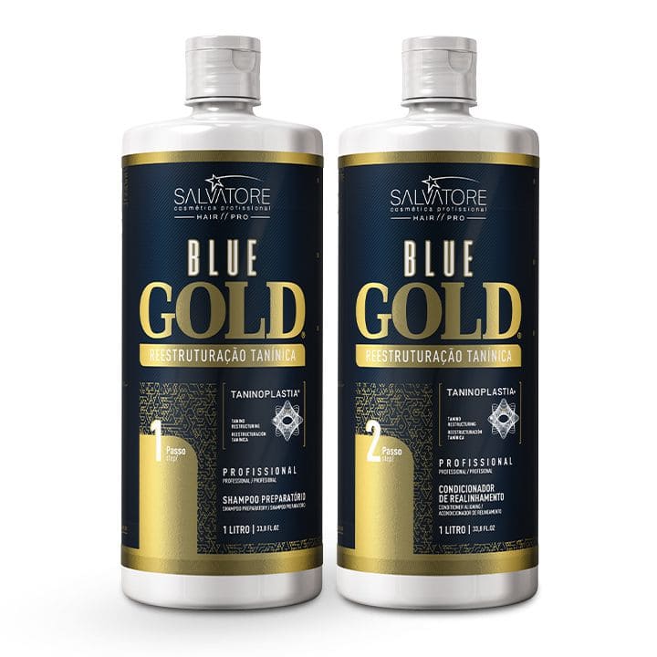 Kit Salvatore Progressiva Profissional Blue Gold - Passo 