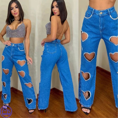 Calça Jeans Cinta Cintura Alta – Brilho Natural