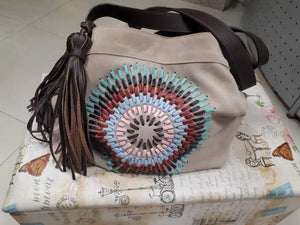 Bolsa Saco de Camurça Mandala Peruana